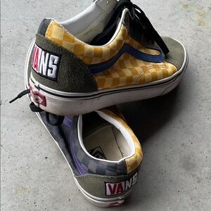 Vans off the wall old skool  Yellow and black  Checkerboard Shoes